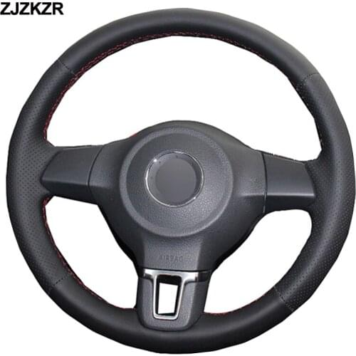 Car Auto Steering-Wheel Cover For Volkswagen Golf 6 Mk6 VW Polo MK5 2010 2011 2012 2013 Stuurhoes Funda Vlante Car Accessories