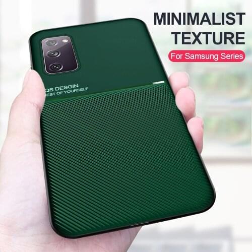 S20fe case leather texture magnetic car holder silicone phone cover for samsung galaxy s20 fe coque funda gelaxi s 20 ultra plus