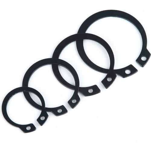 2-100pcs Black Circlips External C-type Clip Retaining Rings 65MN Steel M3 - M75 Shaft Collar Washer Fastener GB894