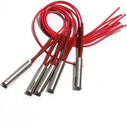 5PCS 25mm 25~35mm 201SUS Cylindrical Heating Pipe 304SUS Tubular Heater 150W/170W/180W/200W/220W Single Head Dual Rod