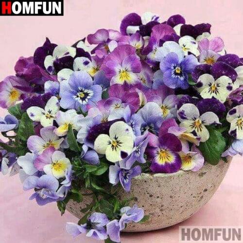 HOMFUN Diamond Painting Full Square/Round Rhinestones Flower landscape Diamond Embroidery Diamond Cross Stitch Picture A17662