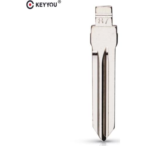 KEYYOU 10pcs/lot NO.87 Metal Blank Flip KD Remote Car Replacement Key Type #87 For Buick LaCrosse Original Uncut Key Blade