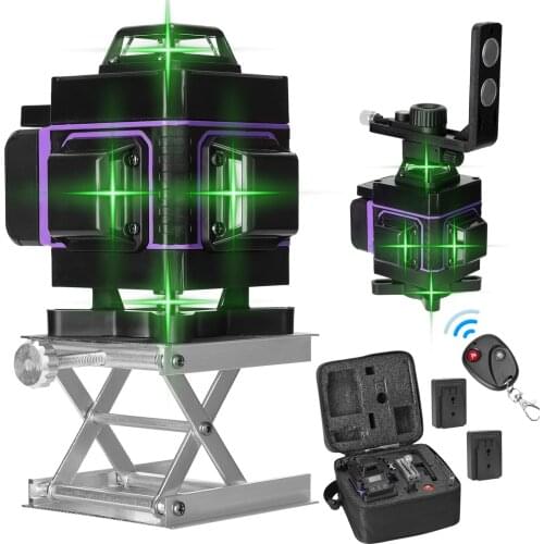 KKmoon Multifunctional 16 Lines 4D Laser Level Instrument Vertical Horizontal Cross Lines Self-leveling Laser Level 360 Tool