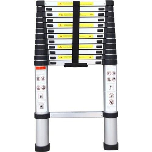 Single Side Extension Aluminum Stretchable Ladder Black Silver 3.2m Extension Ladder home Garden Tools