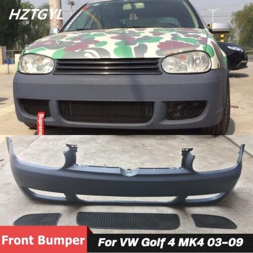 Unpainted PP Material Car Body Kit Front Bumper For VW Golf 4 MK4 Facelift R32 Style 2003-2009