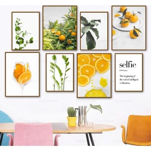 Orange Lemon Kitchen Decorative Painting Canvas Posters and Prints Modular Hd Pictures Modern Wall Art Interior Home Decoration