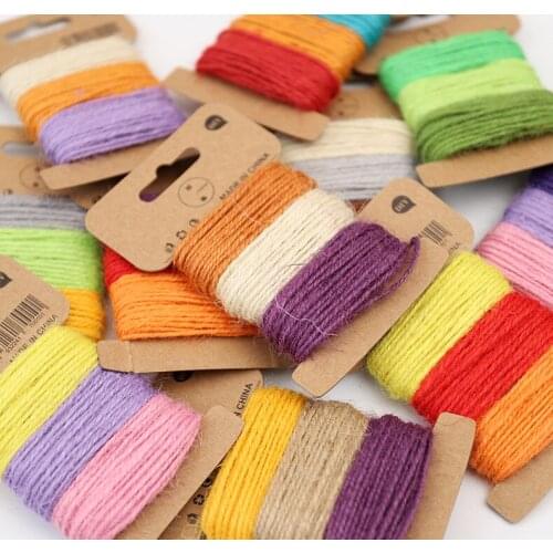 Hemp Rope 15m/30m Diameter 1.5 Mm Multicolor Hemp Rope DIY Hand Accessories Retro Style Color Gift Wrapping Rope Tag Rope