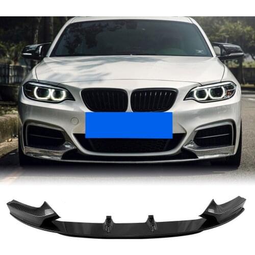 Front Bumper Spoiler Lip Cover Trim For BMW 2 Series F22 F23 2014-2021 Carbon Fiber Look Lower Splitter Kit 230i M240i 220i