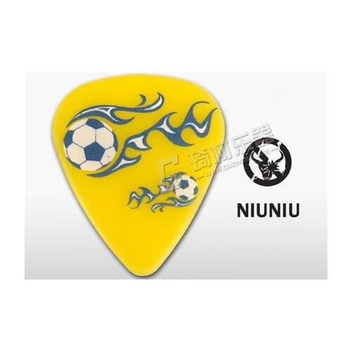 Flaming Football Guitar Pick Plectrum Mediator Gauge 1.0mm, Standard Shape, 1/piece