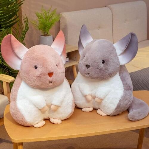 Hamster Pillow Cute Plushy Chinchillas Plush Doll Soft Toy Stuffed Animals Mascot for Kids Christmas Toys Cute Pillows Plush Toy