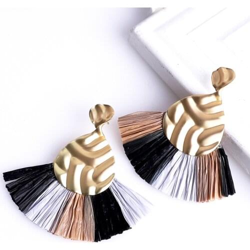 Earrings for women 2020 vintage hoop korean gold statement big indian fashion jewelry bohemian geometric ethnic wedding dangle