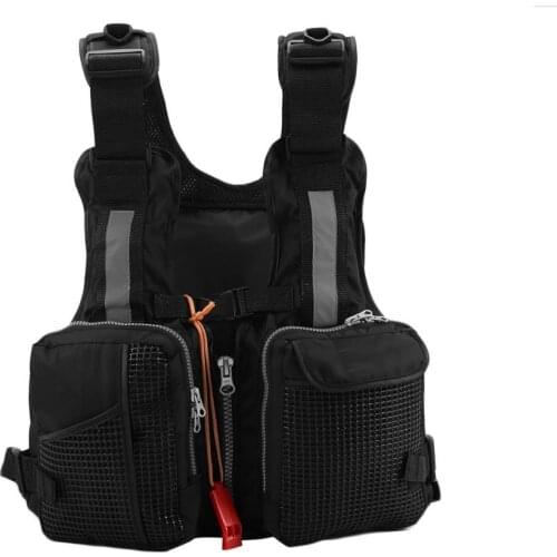 Outdoor Sport Fishing Life Vest Men Breathable Swimming Life Jacket With Whistle Safety Waistcoat Survival Utility Vest