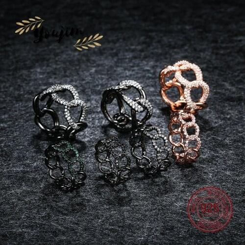 New Light Luxury 925 Silver Women Zircon Ring Ring Fashion Monaco Exquisite Jewelry Gift