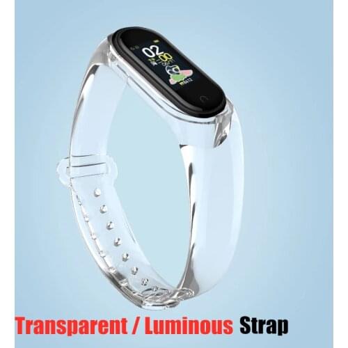 Luminous Silicone Wrist strap for Xiaomi Mi Band 3 4 5 SmartWatch Bands Replacement Bracelet Strap For Miband5 band 6 Wristbands