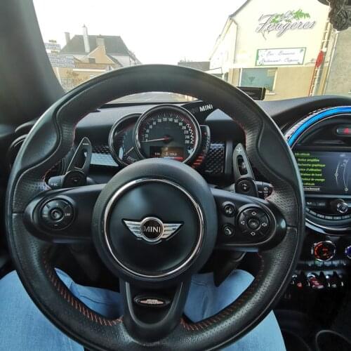 2 Pcs Aluminum alloy Steering wheel paddle shift extend Cover For MINI Cooper S JCW F54 F55 F56 F57 F60 Modification accessories