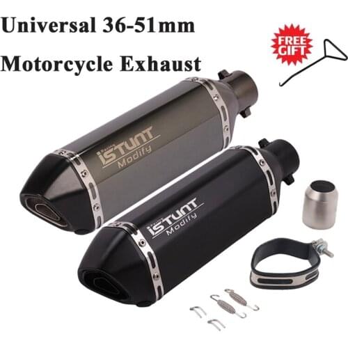 Universal Motorcycle 370mm Exhaust Pipe Escape Silencer Modified Motorbike Muffler DB Killer For MT-03 R25 CBR250 SV650 ER6N R6