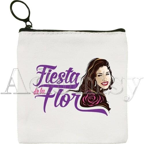 Vintage 90s Inspired Selena Quintanilla Canvas Coin Purse Coin Purse Collection Canvas Bag Small Wallet Zipper Key Bag Hand Gift