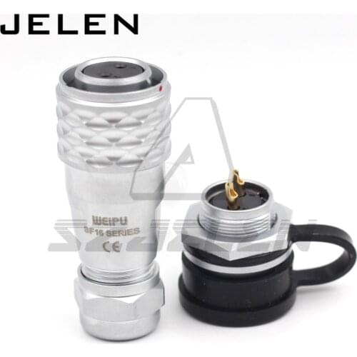 WEIPU SF16 series Waterproof Aviation 2/3/4/5/7/9/10Pin IP68 power cable connector, Male(socket) and female(plug) connectors
