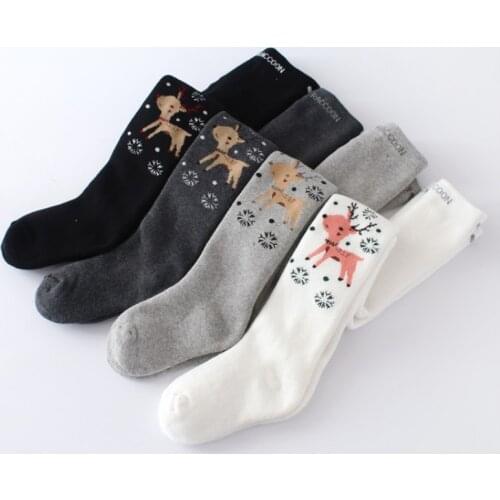 Baby Girl Winter Tights Kids Terry tight Infant Cotton pantyhose Thickens Knitted Children Warm Cute Fashion