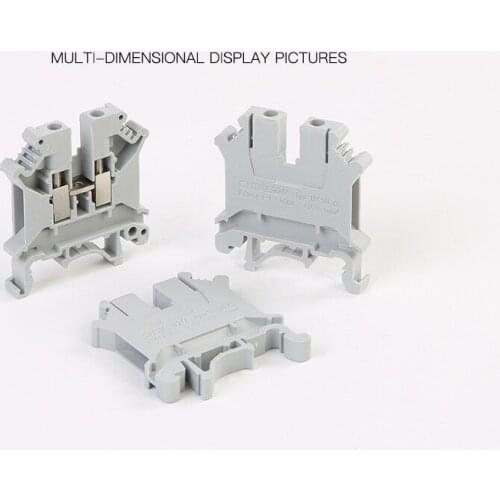 1pcs Uk1.5n / 2.5b /3N/5N/6N/10N rail type terminal uk1.5n /2.5/3/5/6/10 square line voltage terminal wiring row wiring row
