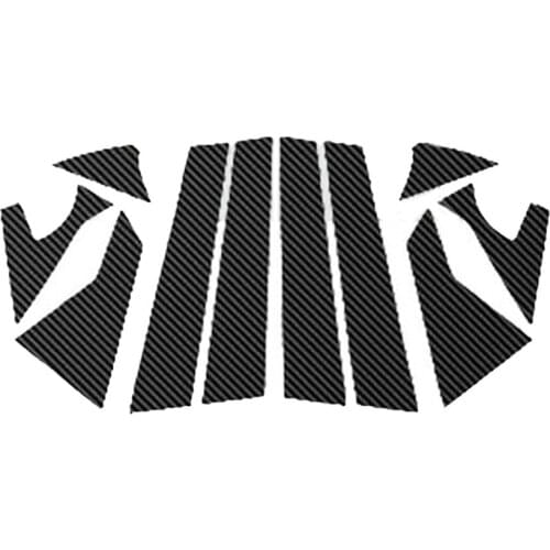 10PCS Pillar Posts Cover Carbon Fiber Door For Honda Civic 10th Left&Right