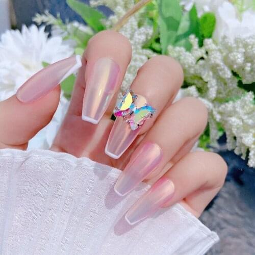 2 PCS of nail art butterfly jewelry new zircon 3D nail art ornaments luxury zircon pendant simulation design nail art accessorie