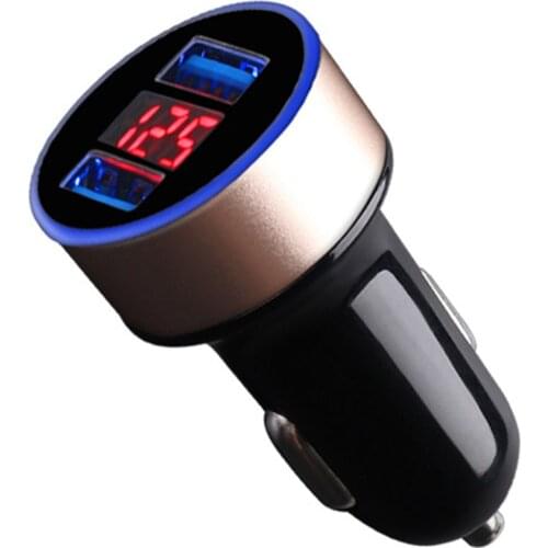 3.1A Dual USB Car Charger With LED Display Universal Mobile Phone Car-Charger For Xiaomi Samsung S8 IPhone 6 6s 7 8 Plus