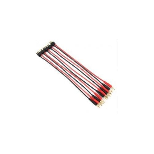 5pcs* 4.0mm Gold Plated Banana Connector/ Male TRX Connector with 14AWG Silica Gel Cable L250mm