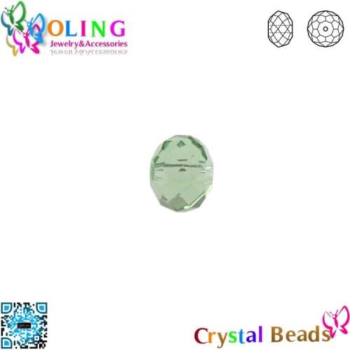 8MM austrian Style glass bead Peridot Faceted Flat round Crystal Beads Bracelet choker necklace jewelry making Pendants earring