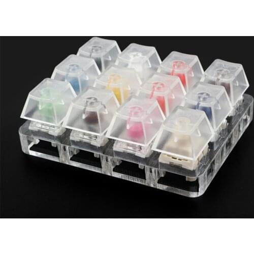 Acrylic Kailh Box Switches Tester Black White Red Brown Blue Yellow Orange Navy Jade Silent Brown Silent Pink Ice Cream Switch