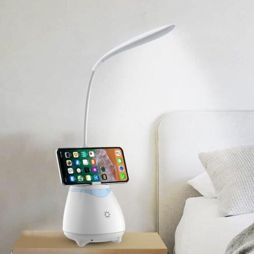 Bluetooth 5.0 Speaker Learning Light Eyes Colorful Protection Desktop Table Lamp Wireless Fm radio bt speaker