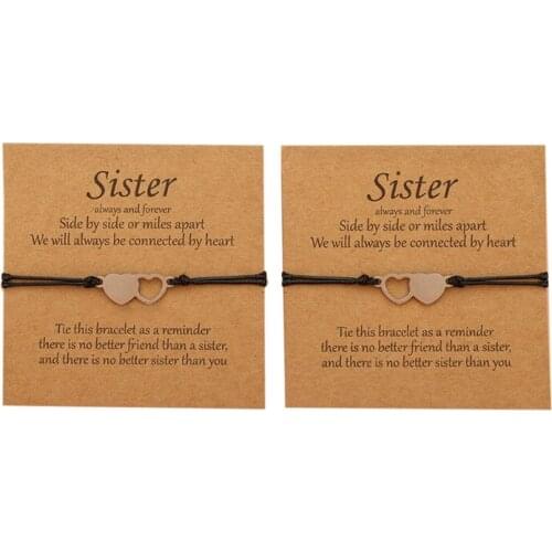 N7MF Best Friend Are Sisters Wish bracelet/anklet Her Love Gift Present