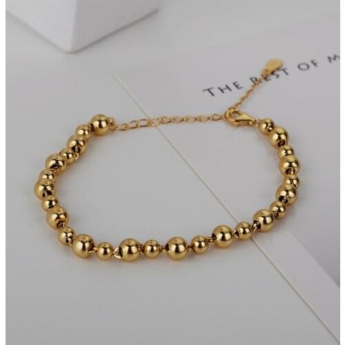 Beads Bracelet For Women 925 silver Round Beads Original Classic Minimalist Bracelet Accessories Fashion Jewelry