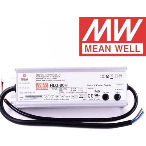 Mean Well HLG-80H Series for Street/high-bay/greenhouse/parking meanwell 80W Constant Voltage Constant Current LED Driver