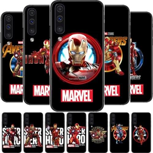 Iron Man black Phone cover hull For SamSung Galaxy S8 S9 S10E S20 S21 S5 S30 Plus S20 fe 5G Lite Ultra black soft case