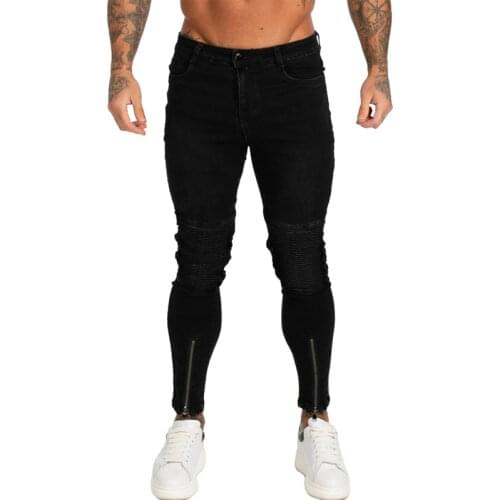 GINGTTO Mens Skinny Jeans Mens Pants Super Stretch Pants Slim Fit Black Pants Skinny Pants Mens High Waist DROPSHIPPING zm146