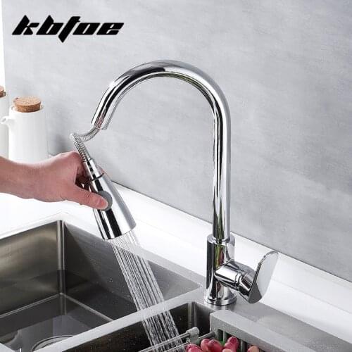 Kitchen Hot Cold water mixer Taps Pull Out Sink Faucets 360°Rotatable kitchen Wash vegetable faucet Single Handle