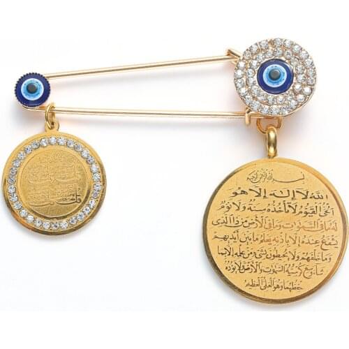 Classic Fashion Religious Style Turkey Evil Eye Brooch High Quality Metal Pin Baby Pin Men and Women