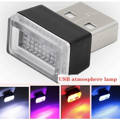 1PCS Mini USB LED no install Car Ambient Light Auto interior decorative atmosphere lamp car accessories