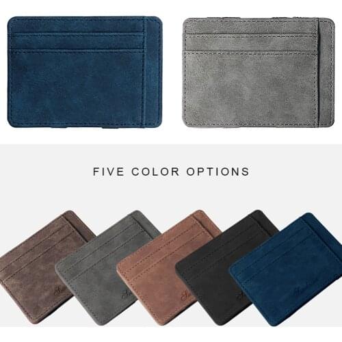 Men Wallet Small Size Magic Band Solid Color Card Holder Coin Purse Best Sale-WT