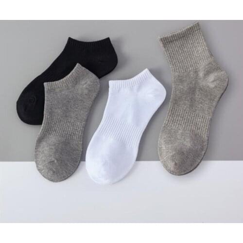 3pairs/lot Cotton Mens Socks Solid Color Long Socks Man Fashion Soft Short Socks Ankle Male Sport Casual Calcetines Hombre