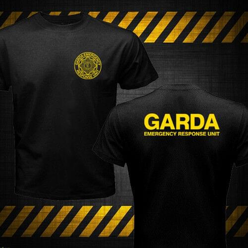 New Ireland Irish Cops Police Swat Garda Emergency Response Unit 2019 New Fashion Brand Clothing Print Round Man Print T Shirt