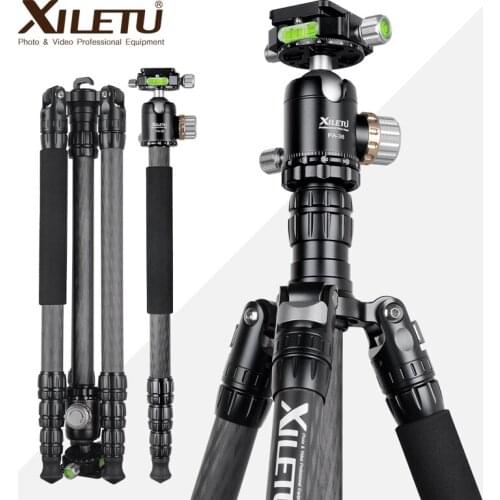 PA-2C36 professional carbon fiber arca swiss tripod for camera and tripod panorama ball head UNC 1/4 and 3/8 screw