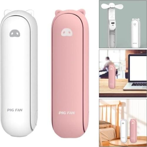 Portable Handheld Mini Air Cooler Fan with Mobile Power Flashlight USB Small Personal Cooling Tools for Home Office Outdoor J6PE