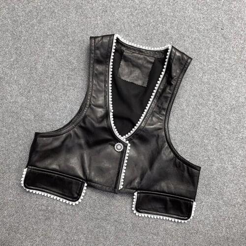 Factory direct sale 2020 new vegetable tanned sheepskin real leather vest short vest