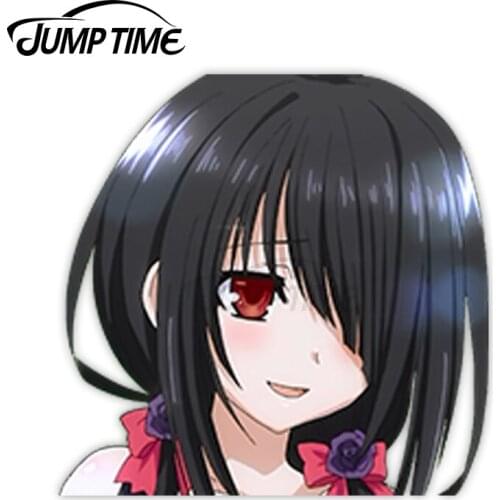 Jump Time Tokisaki Kurumi Sexy Cute Anime Date a Live Girl Vinyl Decal Waifu Peeker Big Head Car Stickers