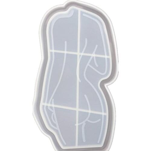 Resin Silicone Mold For Resin Craft Sexy Girl Body Abstract Mirror Key Silicone DIY Tray Holder Plate Mold Handicrafts U7Y1