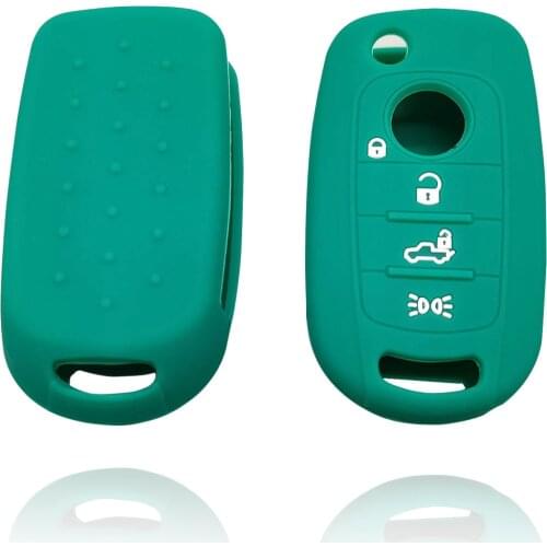 For Fiat Egea 500X Toro Tipo For Dodge Neon Skin Cronos 2015 2016 2017 2018 Silicone rubber car key case cover 4 button remote