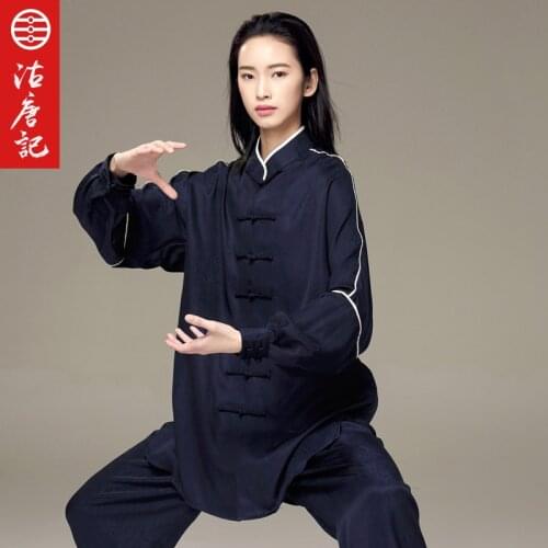 Tai Chi Uniform In National Customs Tai Chi Clothes Woman Spring And Autumn Male Taiji Boxing Practice Lines Five Color