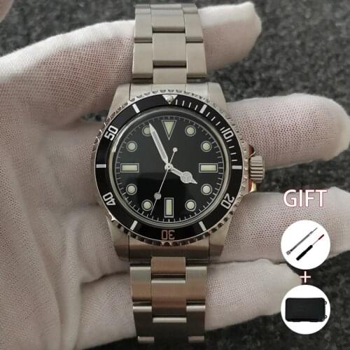 Vintage Watch 1960 NH35/NH38 Automatic Movement Mechanische Retro-Uhr Montre mécanique rétro Green Luminous Stainless Steel 5ATM